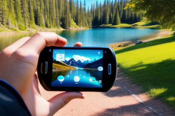 Moto E7 capturing a landscape